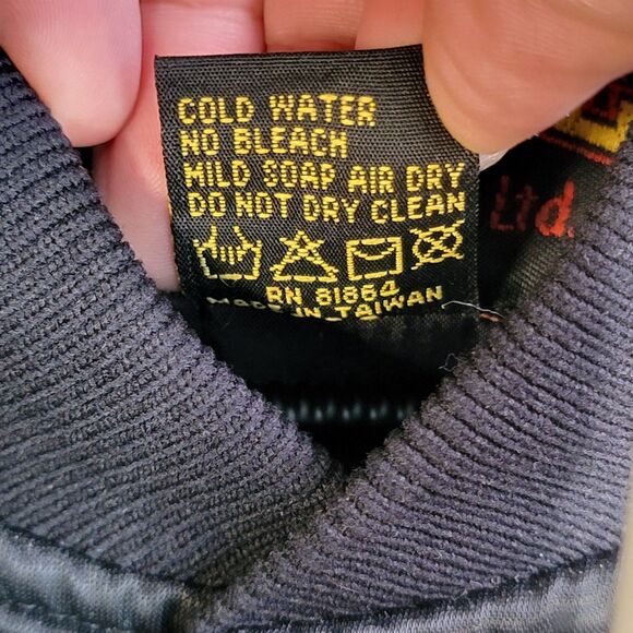 VTG Game Black 100% Nylon Jacket Mike WTCM ON PEPPE LOFT Embroided Sz L - FLAWED - Picture 4 of 7